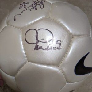 Mia Hamm signed soccer ball